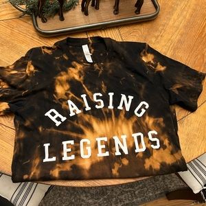Raising legends reverse bleach tie dye t shirt- foes & Wyatt dupe